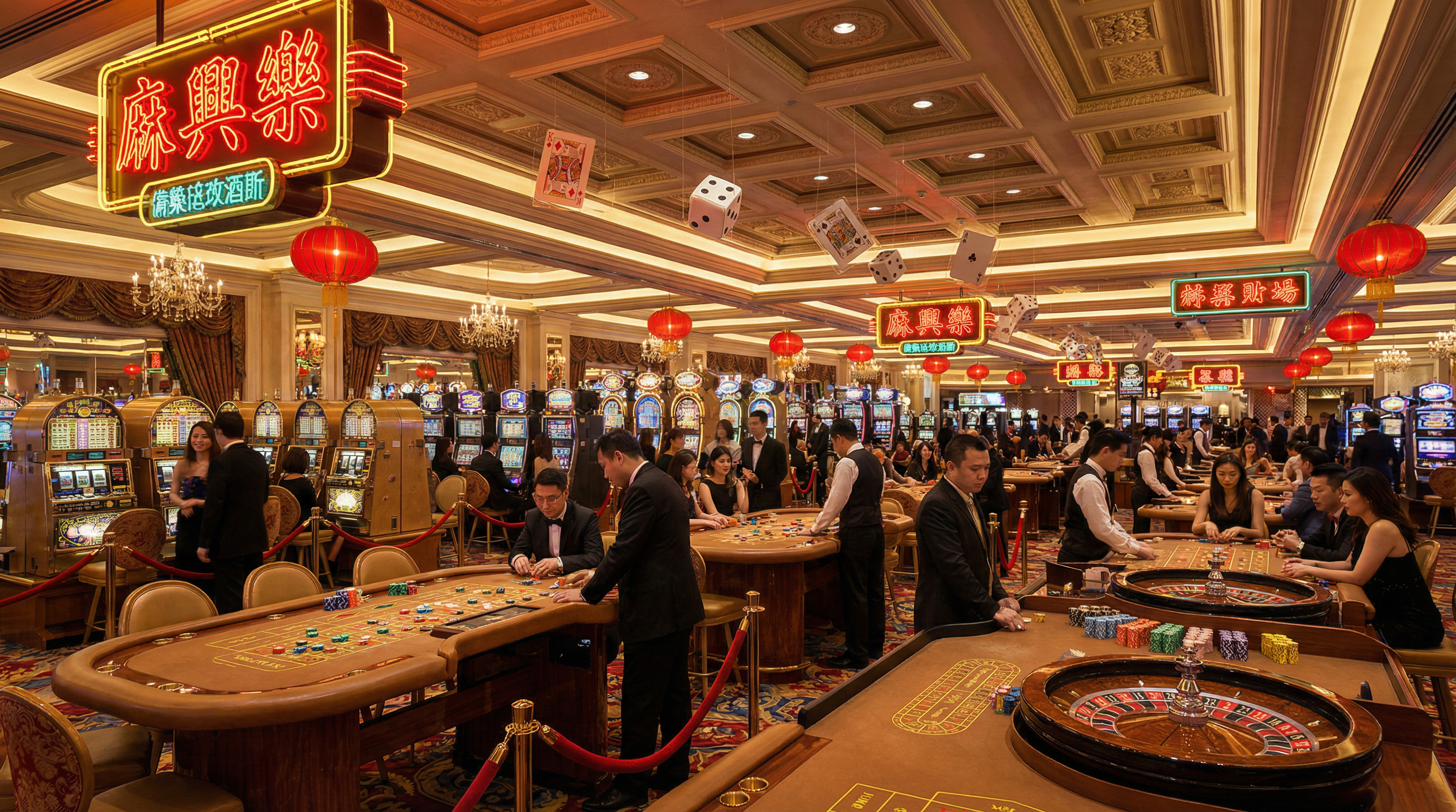 博彩网站豪华赌场大厅展示百家乐轮盘德州扑克游戏